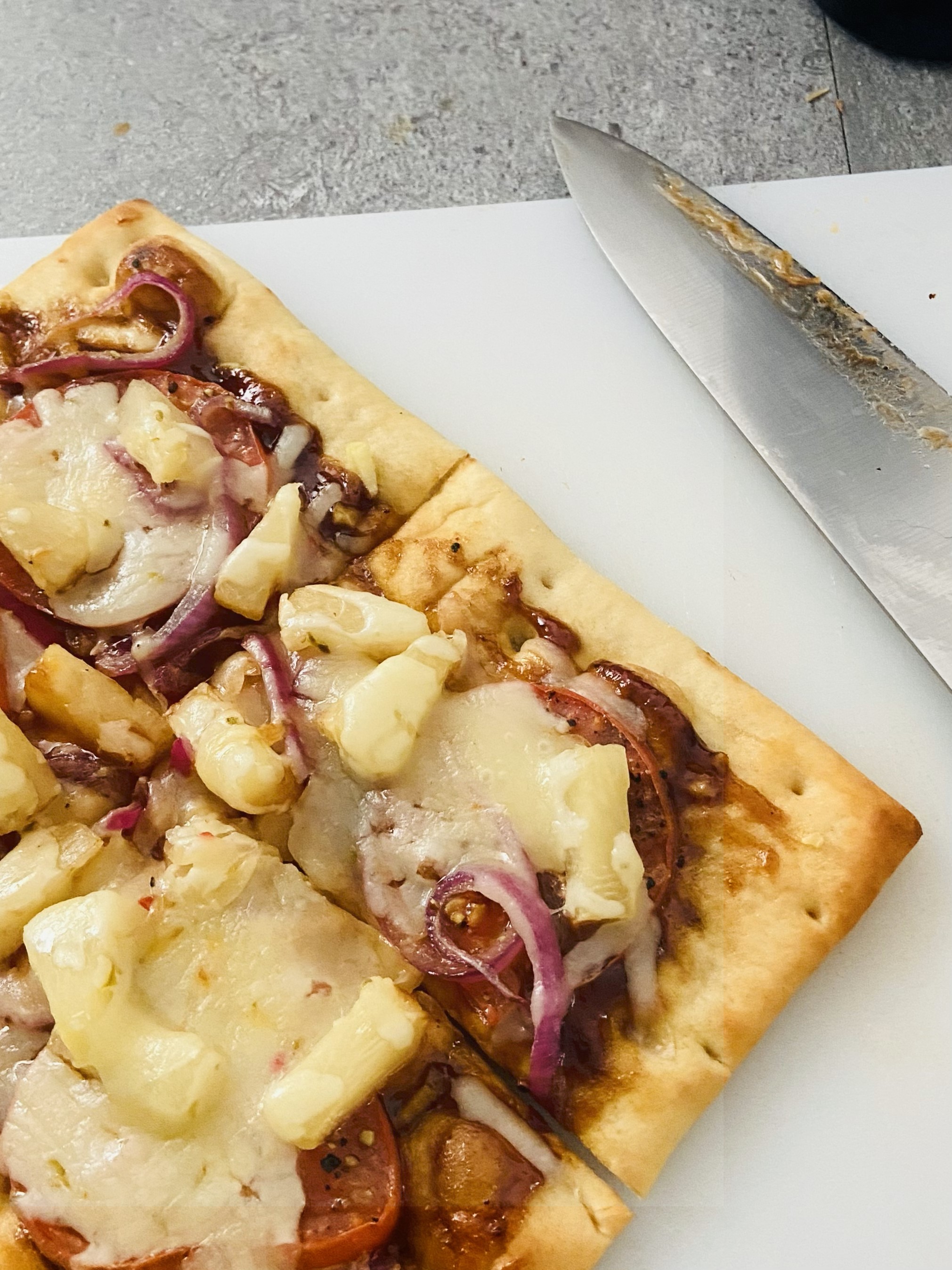 BBQ Pineapple and Pepperjack Flatbread